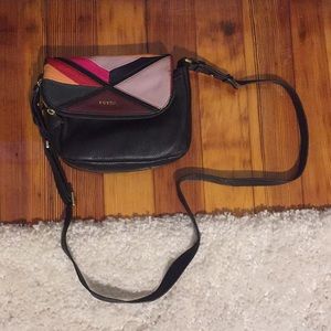 Multicolored Preston Fossil crossbody.
